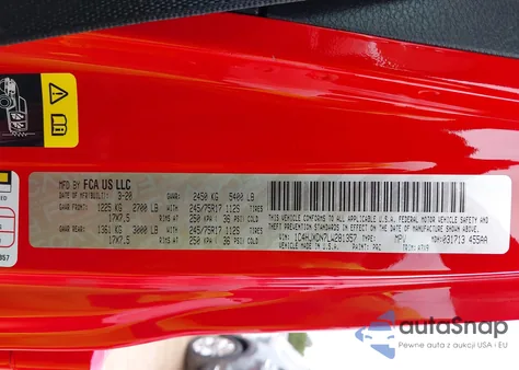 2020 Jeep Wrangler Unlimited Sport S 4X4 из США, поврежденный, VIN 1C4HJXDN7LW281357